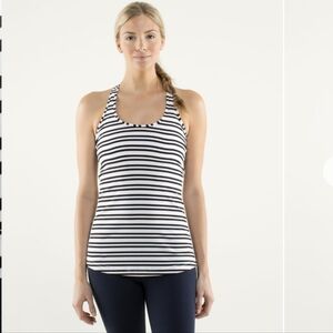 Lululemon Cool Racerback Twin Stripe Black